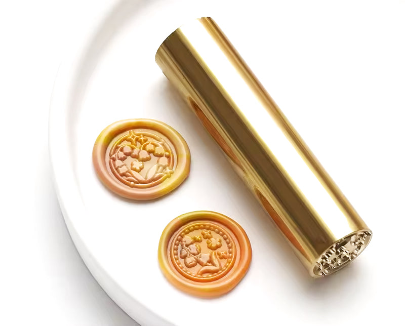 Brass Double Design Wax Seal Stamp-LetterSeals.com