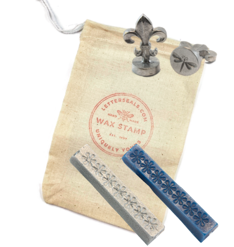 Classic Design Wax Stamp + Wax Set- Made in USA- LetterSeals.com