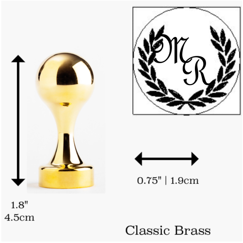 French Script Monogram Wax Seal Stamp- Made in USA- LetterSeals.com