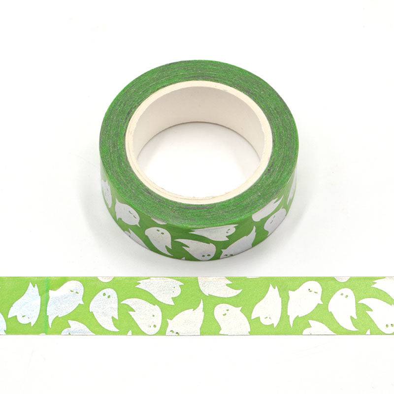 Green Foil Ghost Washi Tape –