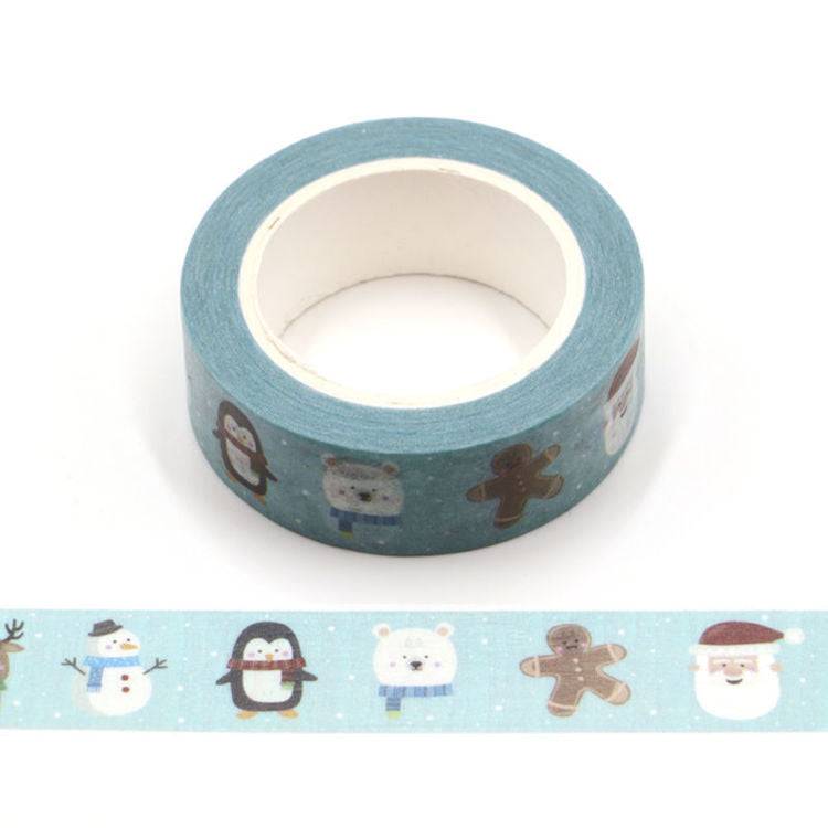 Happy Christmas Faces Washi Tape-LetterSeals.com