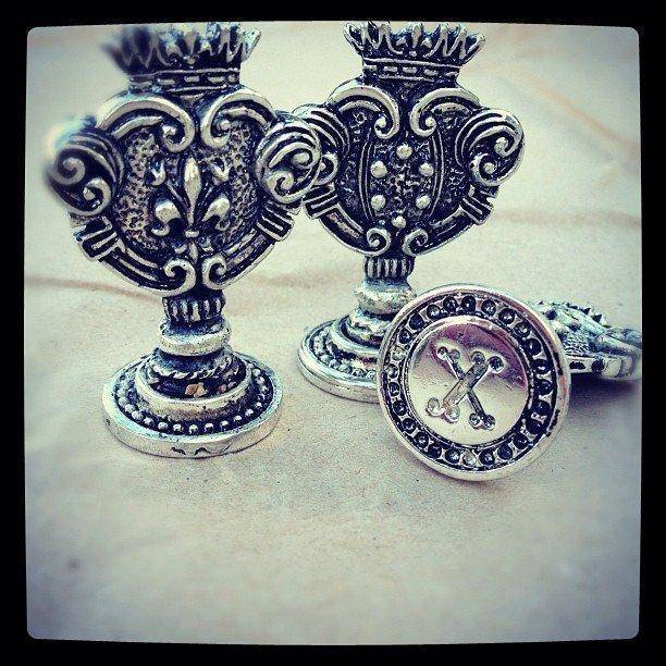 Italian Crafted Silver Bold Initial Wax Seal Stamps-LetterSeals.com
