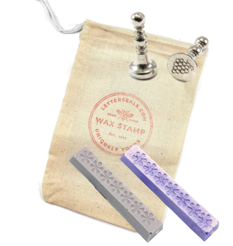 Mini Design Wax Stamp + Wax Set- Made in USA- LetterSeals.com