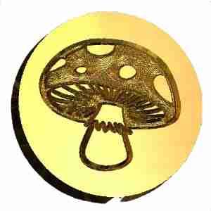 Mushroom Design #4 Wax Seal Stamp- Made in USA- LetterSeals.com