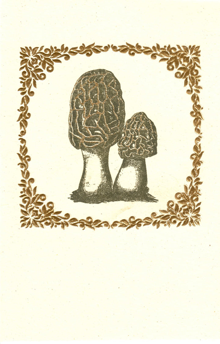 Mushroom Letterpress Foiled Italian Notecards | 6 Designs | Rossi 1931-LetterSeals.com