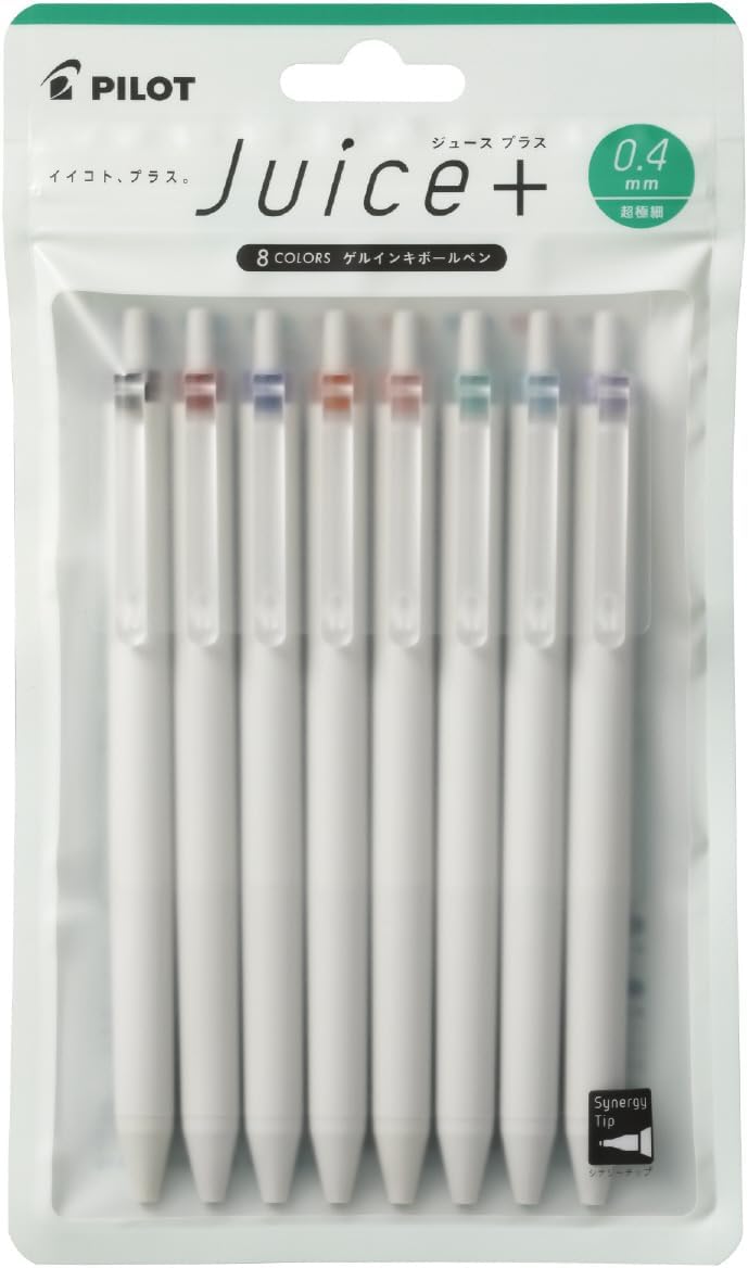 Pilot Juice Plus Gel Ballpoint Pen, Set of 8 Colors – LetterSeals.com