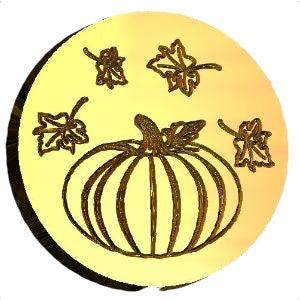 Pumpkin + Leaves Wax Seal Stamp- Made in USA- LetterSeals.com