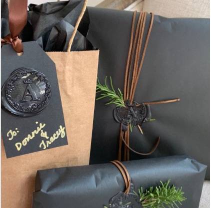 Leather Cord + Black & Tan Wrapping