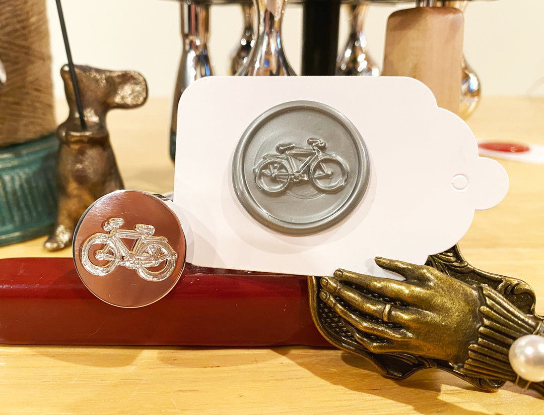 bike bicycle wax seal stamp letterseals.com