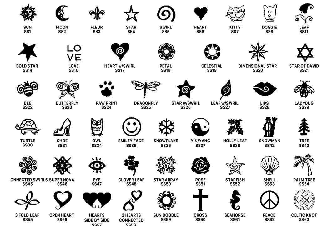 1/2" Mini Designs Wax Seal Stamps