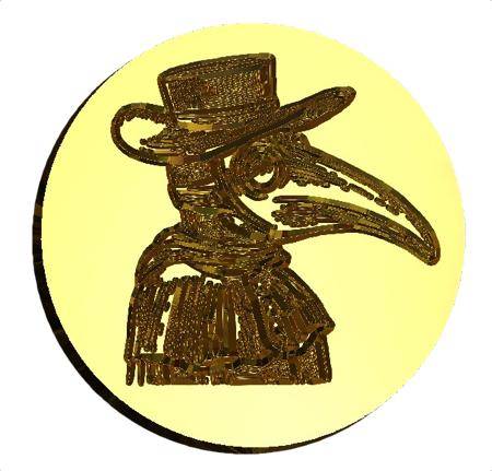 1600's Plague Mask - Plague Dr 2 Wax Seal Stamp- Made in USA- LetterSeals.com