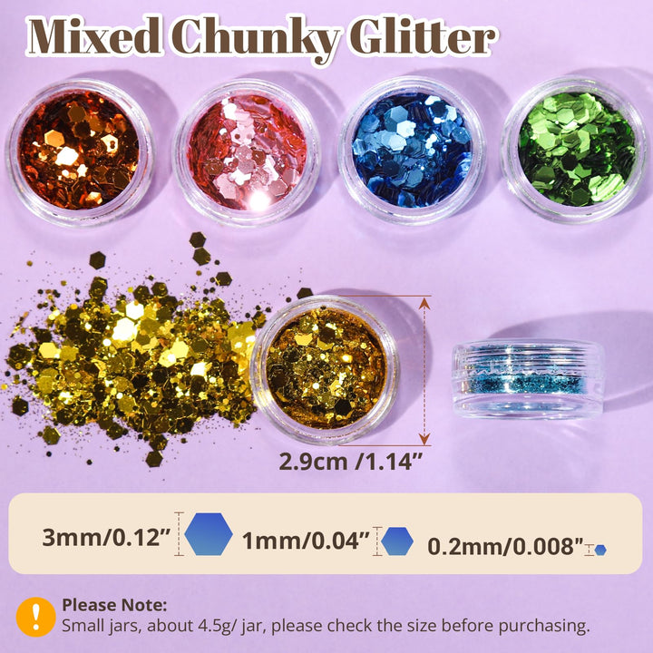 24 Colors Glitter for Wax Seals-LetterSeals.com