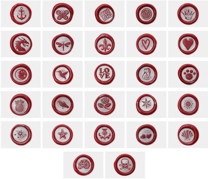 3/4" Classic Designs Wax Seal Stamps | 60+ Seasonal Designs-LetterSeals.com