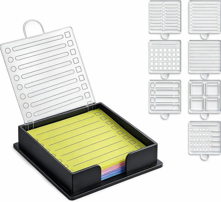 3"x3" Sticky Note Holder with 7 Stencils-LetterSeals.com