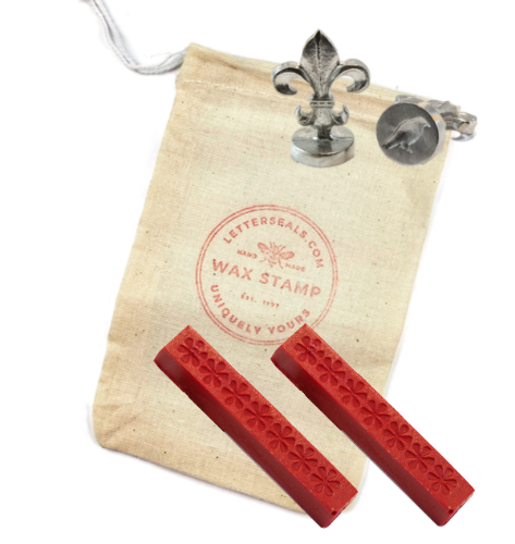 Classic Design Wax Stamp + Wax Set- Made in USA- LetterSeals.com