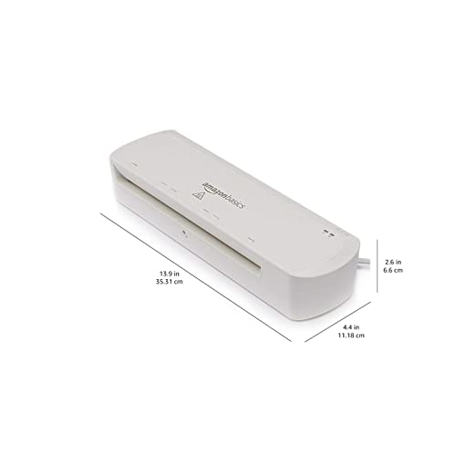 Amazon Basics 9 inch Thermal Laminator Machine for Documents and Photos, Easy to Use for Home Office or School, White-LetterSeals.com