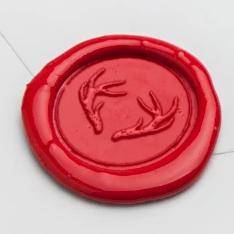 Antler Design #2 Wax Seal Stamp- Made in USA- LetterSeals.com