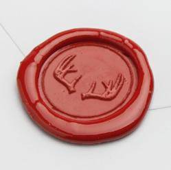 Antlers Design #1 Wax Seal Stamp- Made in USA- LetterSeals.com