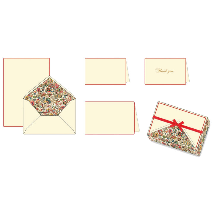 Art Nouveau Flower Pattern | Rossi 1931 Italian Stationery-LetterSeals.com