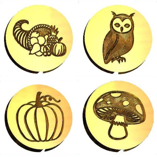 Autumn | Fall Design Wax Seal Stamps - 30+ Designs- Made in USA- LetterSeals.com
