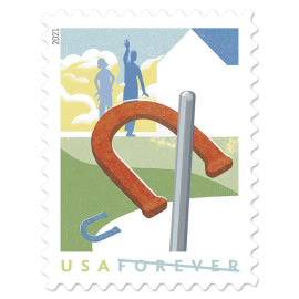 Backyard Games Forever 1st Class Postage Stamps-LetterSeals.com