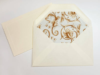 Baroque Flowers Note Cards | Rossi 1931 Italian Stationery-LetterSeals.com