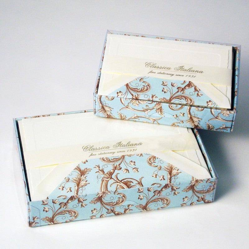 Baroque Flowers Note Cards | Rossi 1931 Italian Stationery-LetterSeals.com