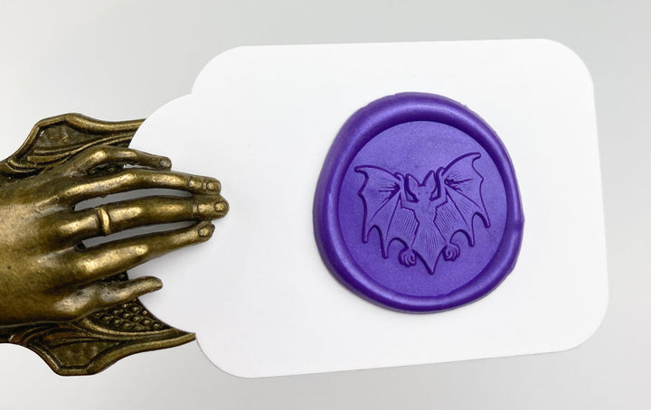 Bat Wax Seal Stamp, Woodcut Design- Made in USA- LetterSeals.com