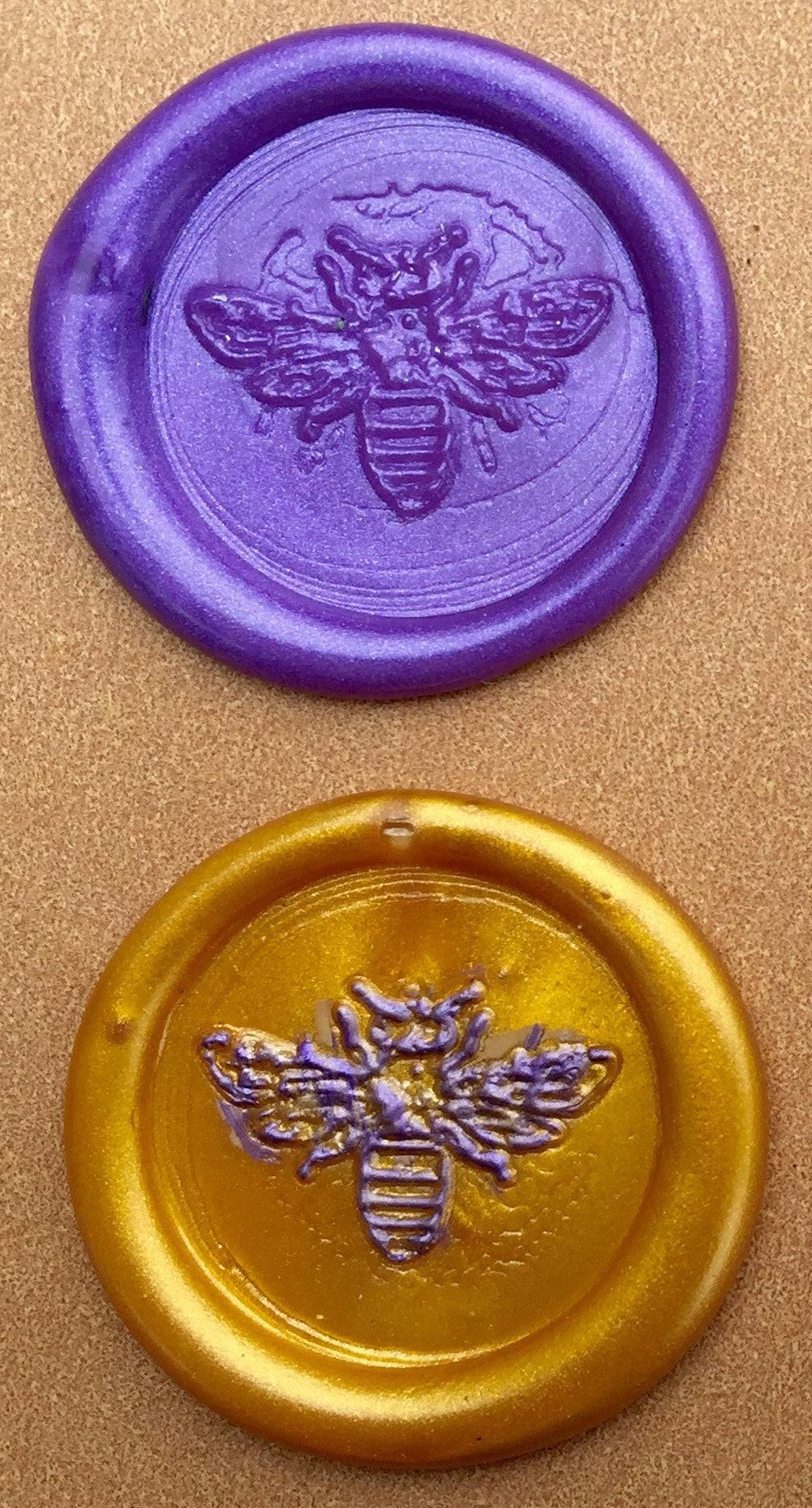 Honey Bee Wax Seal 1 inch Stickers Hbtl-Wxsls