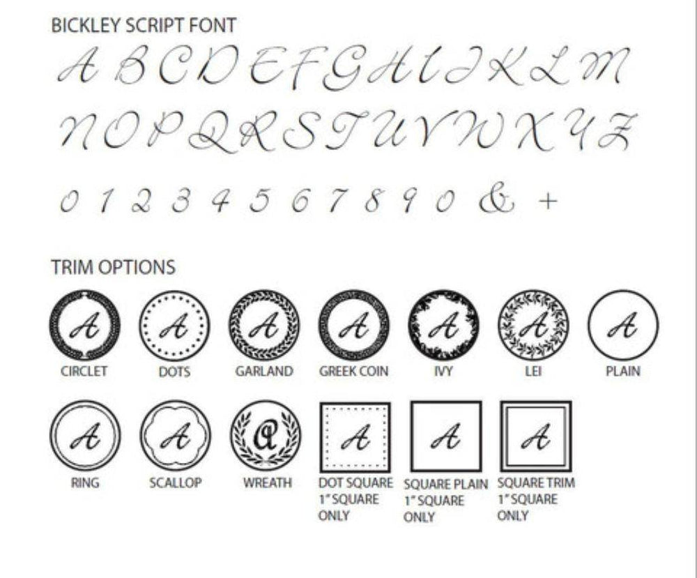 Bickley Script Initial Wax Seal Stamp- Made in USA- LetterSeals.com