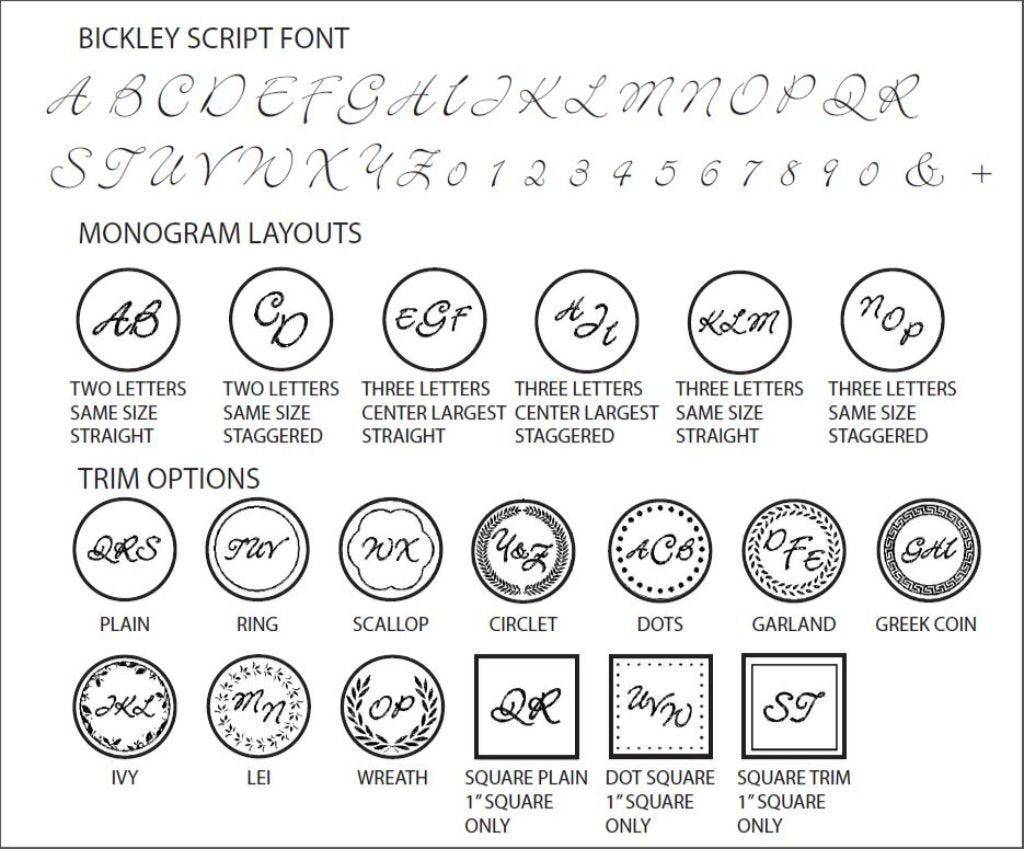Bickley Script Monogram Wax Seal Stamp- Made in USA- LetterSeals.com