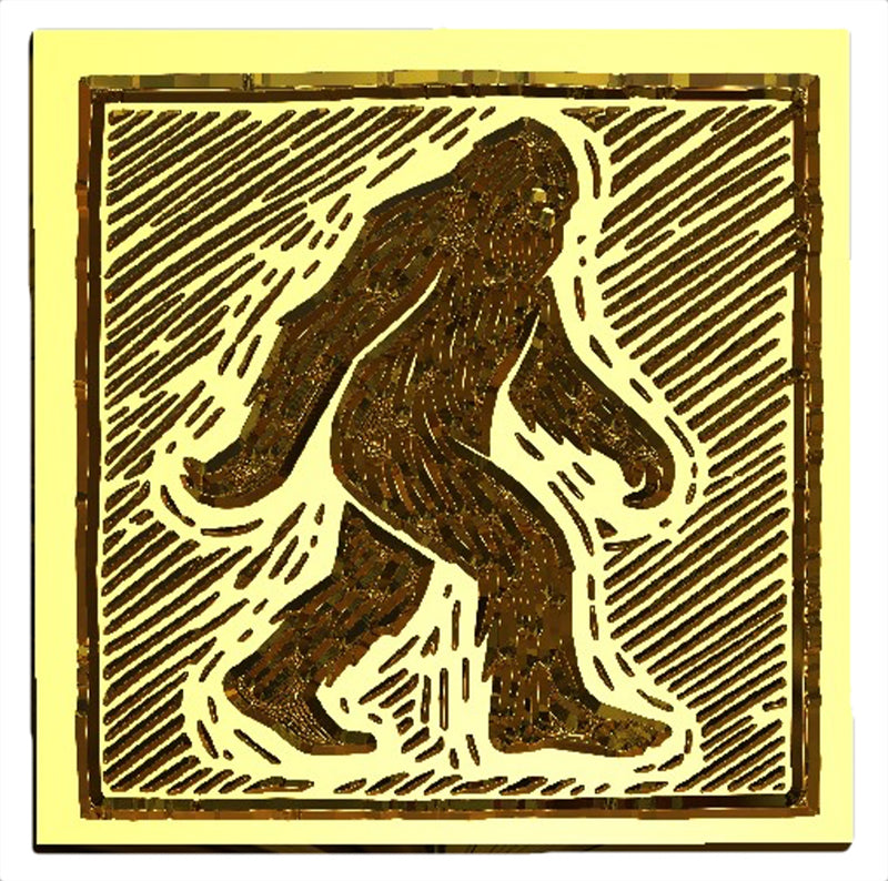 Bigfoot Wax Seal Stamp, Woodcut Design- Made in USA- LetterSeals.com