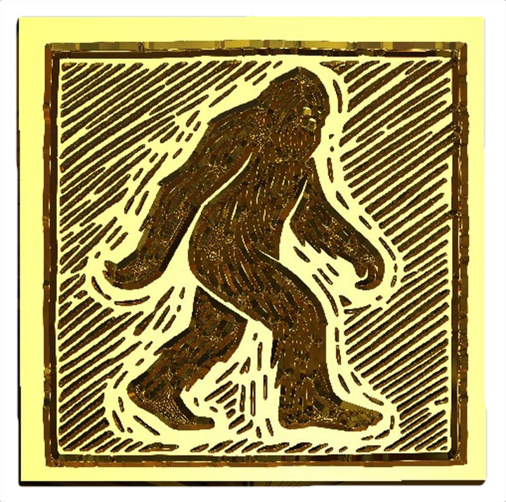 Bigfoot Wax Seal Stamp, Woodcut Design- Made in USA- LetterSeals.com