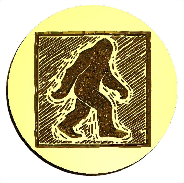 Bigfoot Wax Seal Stamp, Woodcut Design- Made in USA- LetterSeals.com