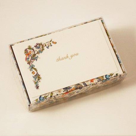 Bird Florentine Note Cards | Rossi 1931 Italian Stationery-LetterSeals.com