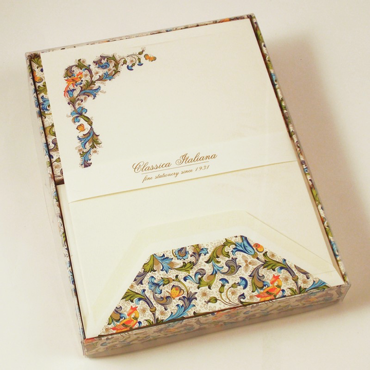 Bird Florentine Writing Paper-LetterSeals.com