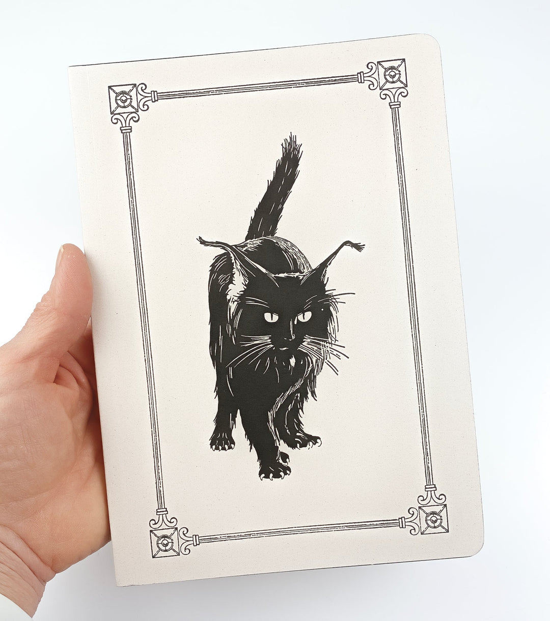 Black Cat Notebook | Softcover Italian Letterpress-LetterSeals.com