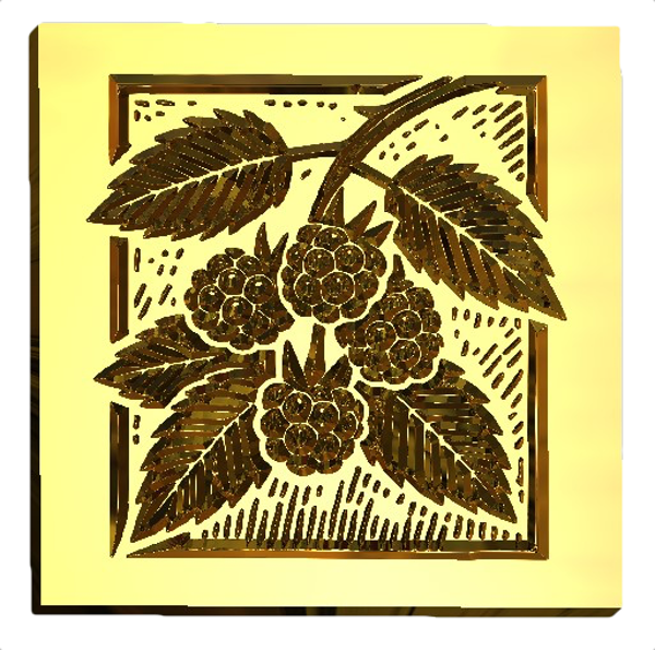 Blackberry Wax Seal Stamp, Woodcut Design- Made in USA- LetterSeals.com