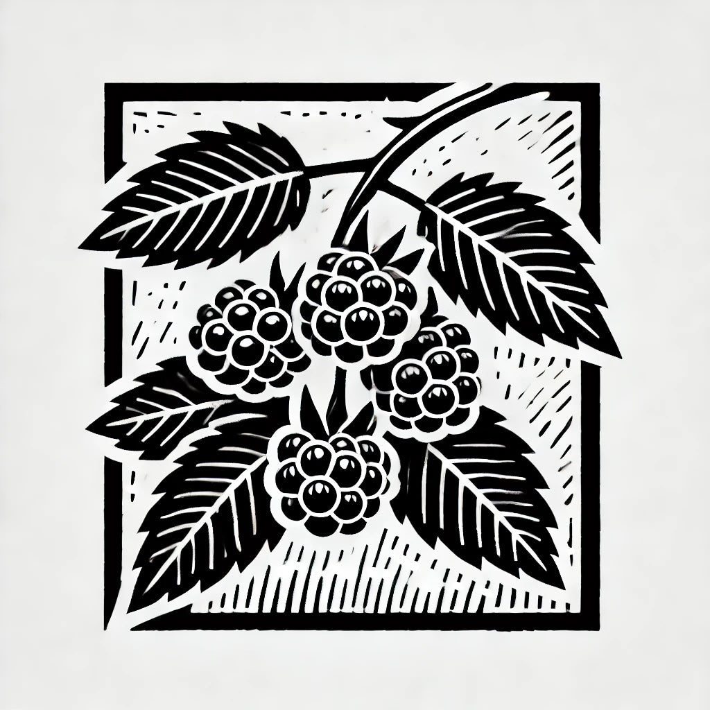 Blackberry Wax Seal Stamp, Woodcut Design- Made in USA- LetterSeals.com