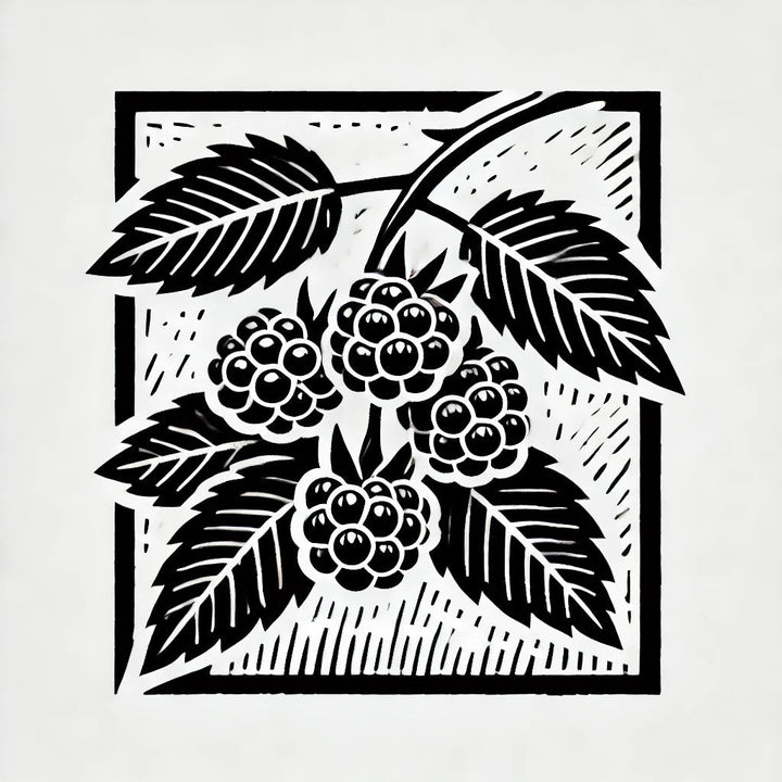 Blackberry Wax Seal Stamp, Woodcut Design- Made in USA- LetterSeals.com