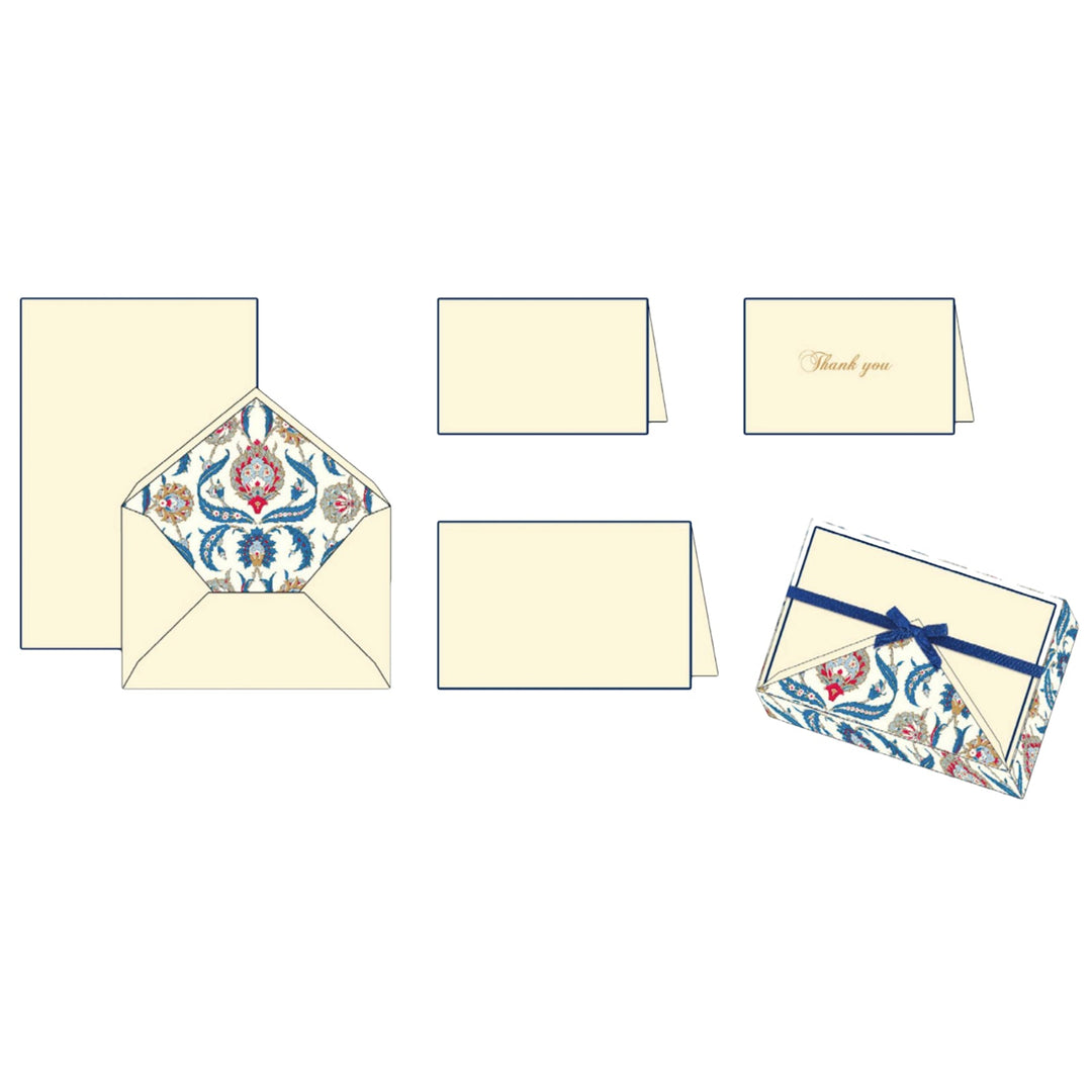 Blue Arabesque Pattern | Rossi 1931 Italian Stationery-LetterSeals.com