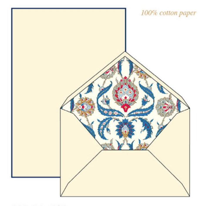 Blue Arabesque Pattern | Rossi 1931 Italian Stationery-LetterSeals.com