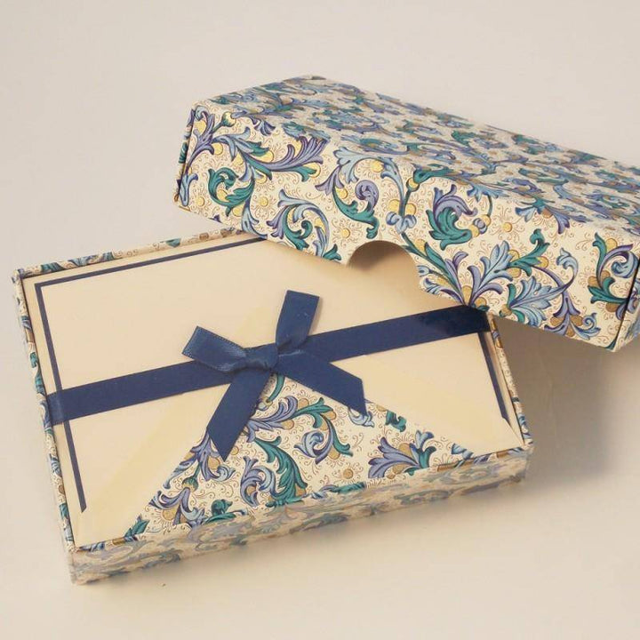 Blue Florentine Pattern | Rossi 1931 Italian Stationery-LetterSeals.com