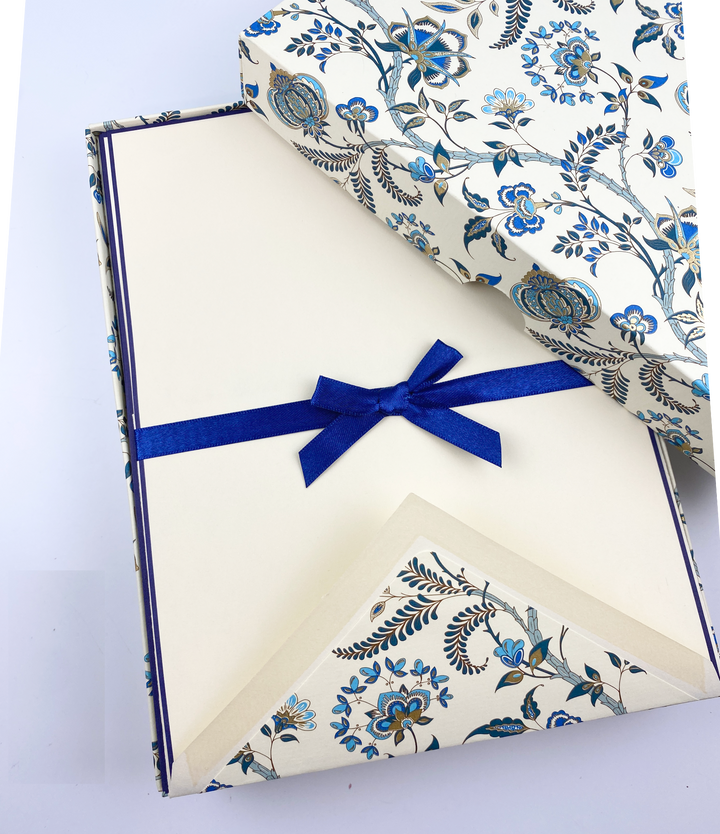Blue Poppy Writing Paper-LetterSeals.com