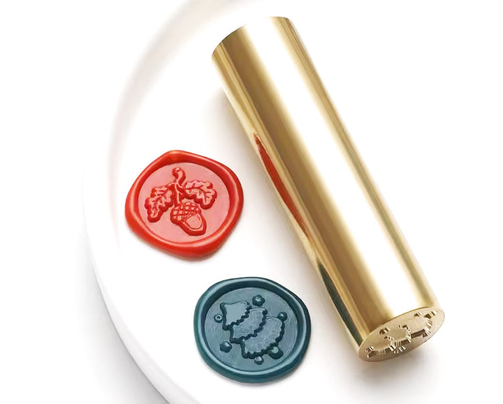 Brass Double Design Wax Seal Stamp-LetterSeals.com