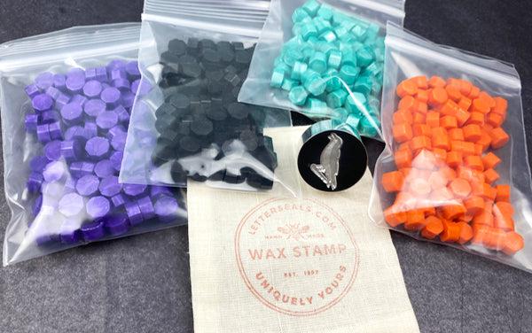 Bright Halloween Colorway Stamp & Sealing Wax Set | Made in USA- Made in USA- LetterSeals.com