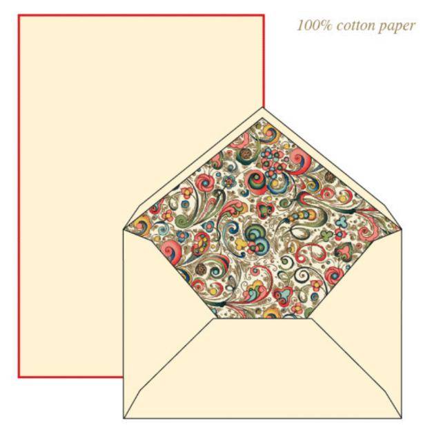 Art Nouveau Flower Pattern | Rossi 1931 Italian Stationery-LetterSeals.com