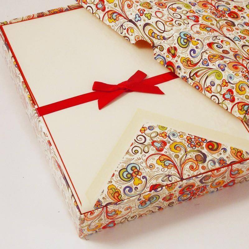 Art Nouveau Flower Pattern | Rossi 1931 Italian Stationery-LetterSeals.com