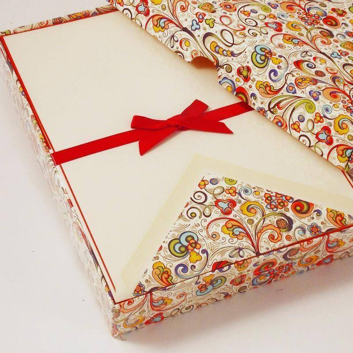 Art Nouveau Flower Pattern | Rossi 1931 Italian Stationery-LetterSeals.com