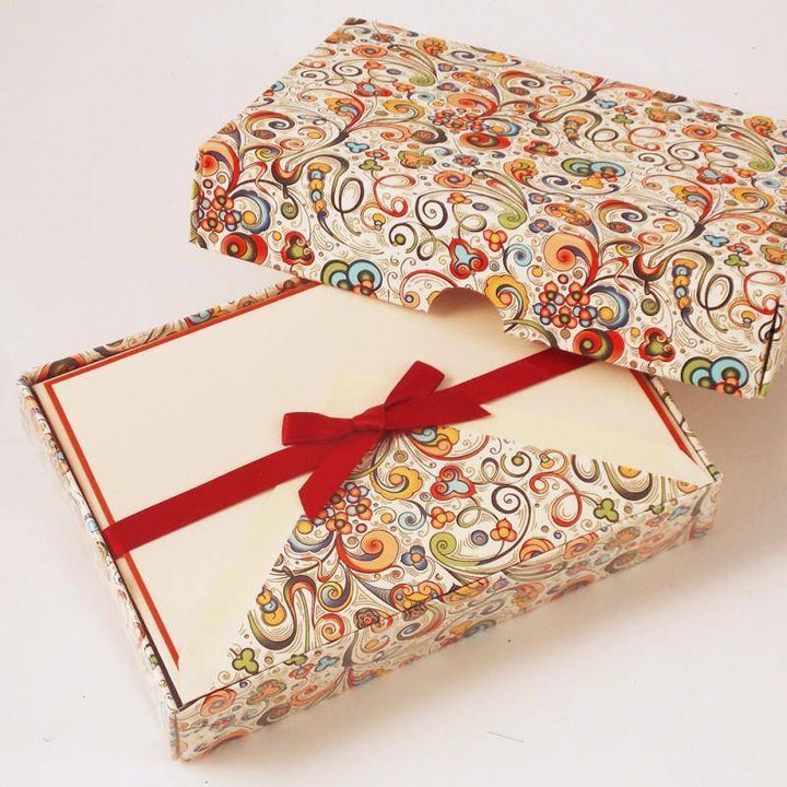 Art Nouveau Flower Pattern | Rossi 1931 Italian Stationery-LetterSeals.com